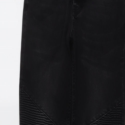 Boohoo Mens Black Cotton Skinny Jeans Size 32 in L30 in Regular Button