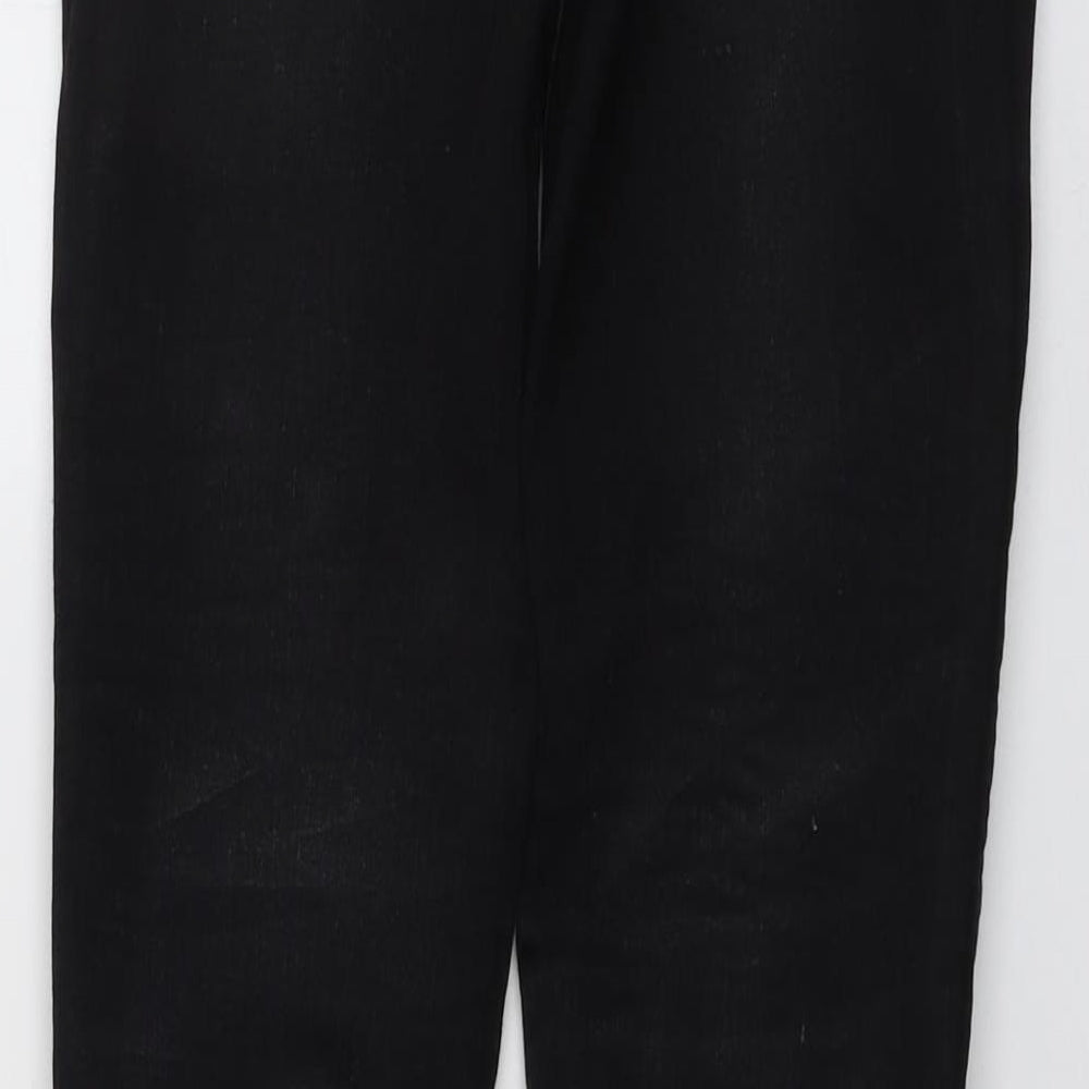 Boohoo Mens Black Cotton Skinny Jeans Size 32 in L30 in Regular Button