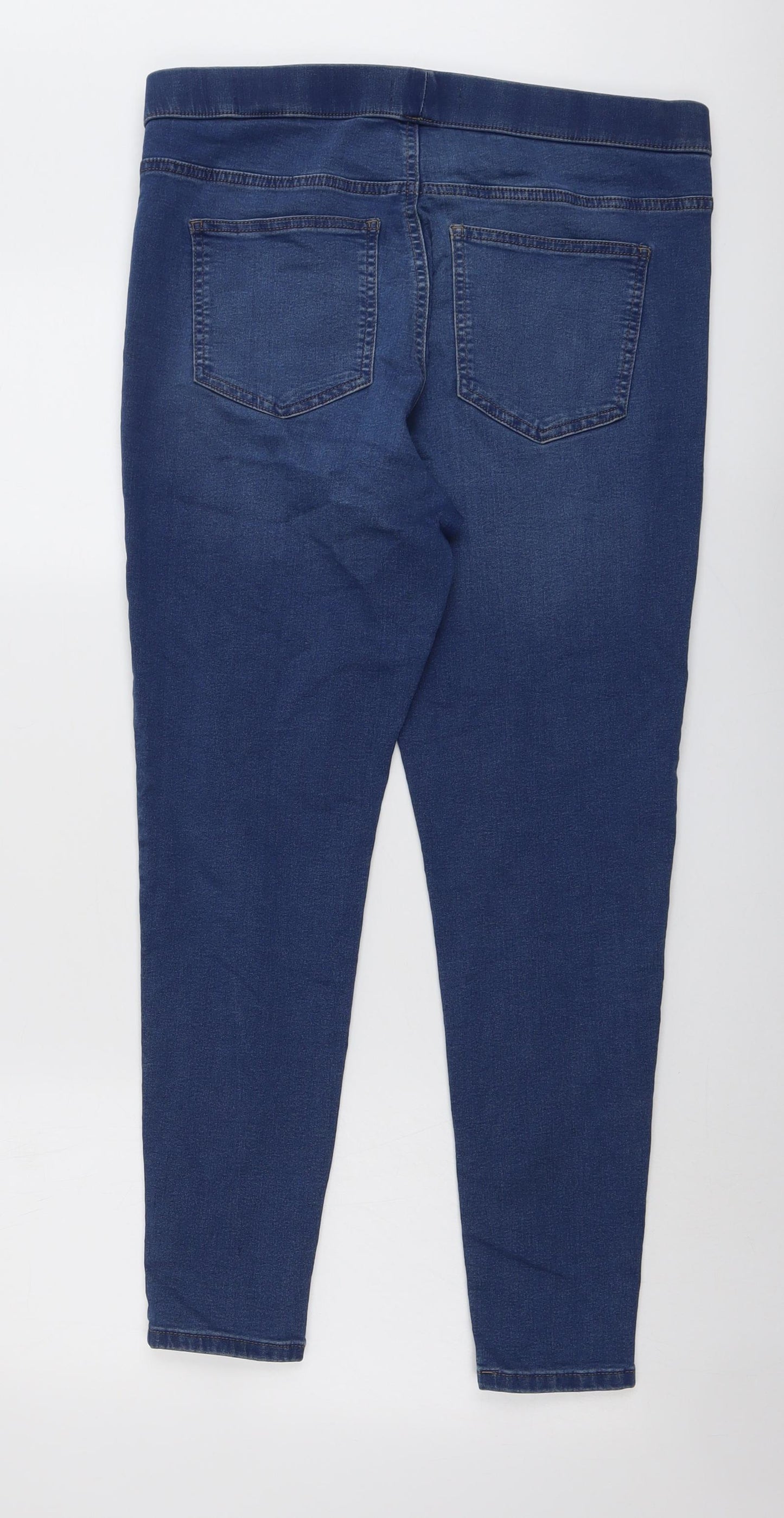 Marks and Spencer Womens Blue Cotton Jegging Jeans Size 16 L27 in Regular