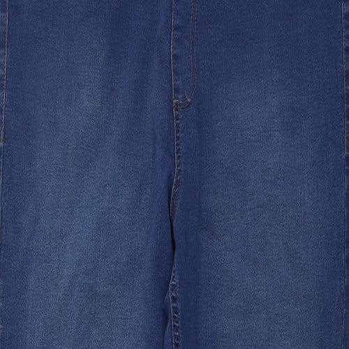 Marks and Spencer Womens Blue Cotton Jegging Jeans Size 16 L27 in Regular