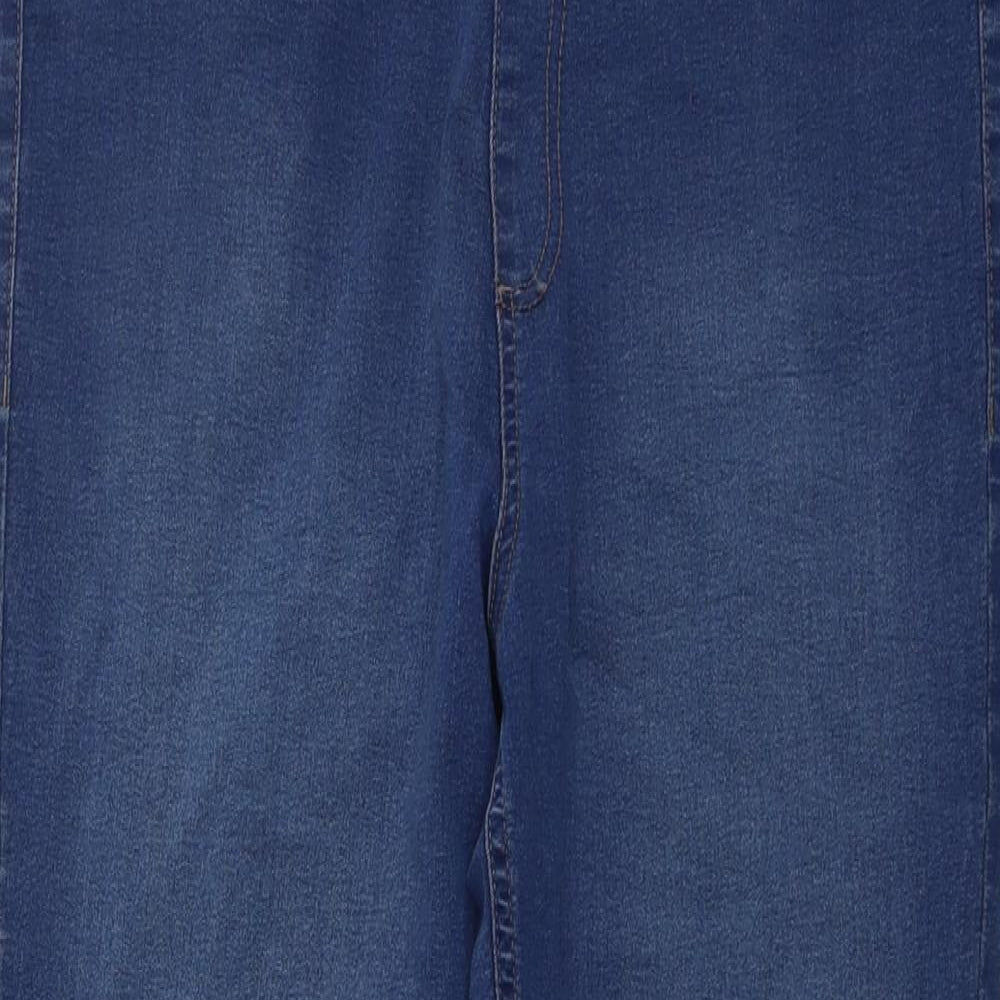 Marks and Spencer Womens Blue Cotton Jegging Jeans Size 16 L27 in Regular