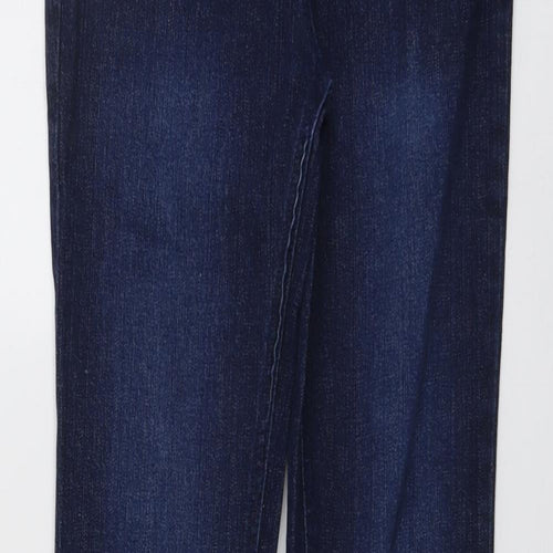 French Connection Girls Blue Cotton Skinny Jeans Size 12-13 Years Regular Button