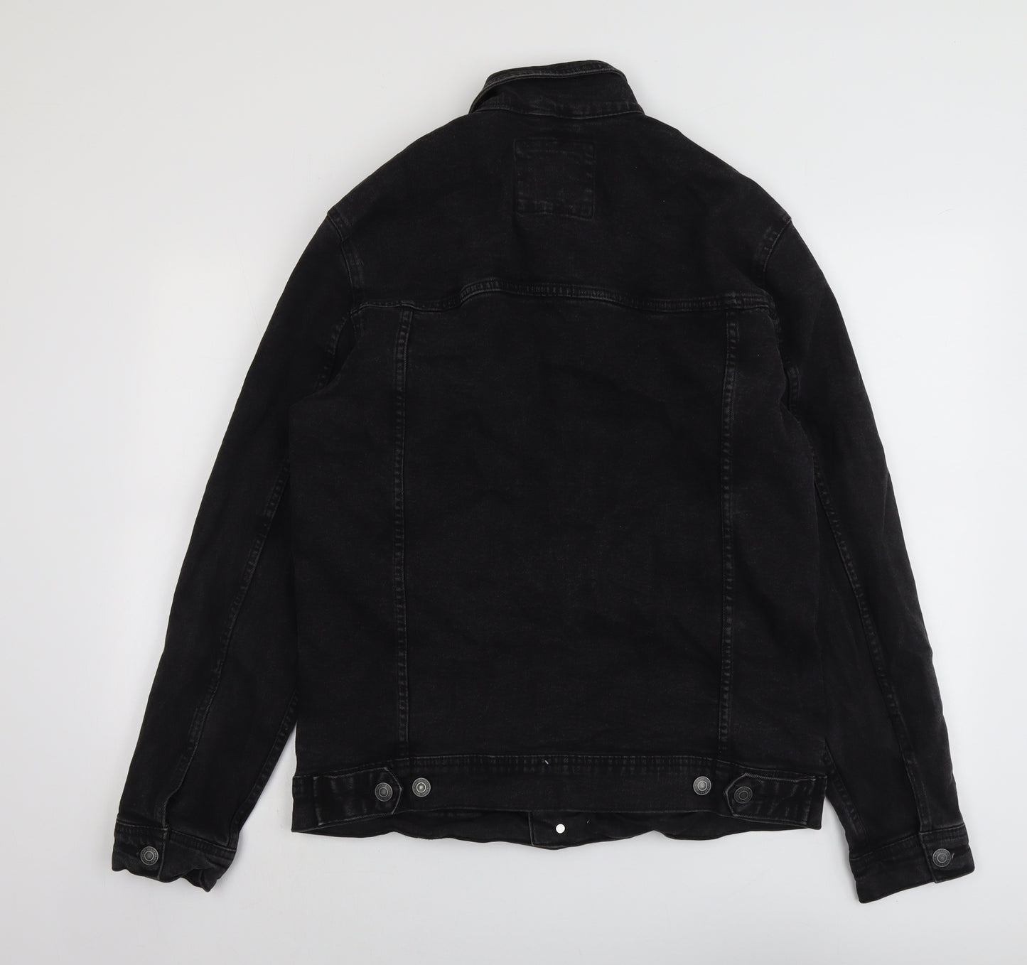 Pull&Bear Mens Black Jacket Size XL Button