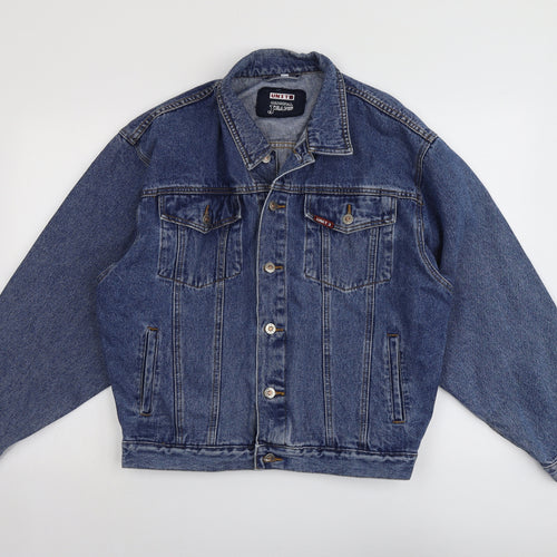 Unit 3 Mens Blue Jacket Size M Button