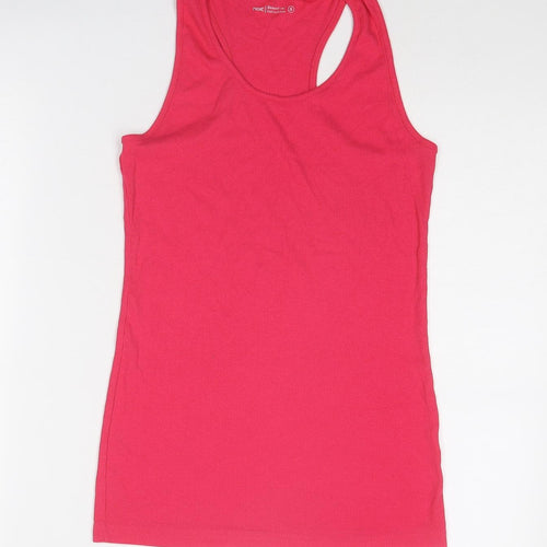 NEXT Womens Pink Polyester Basic Tank Size 8 Round Neck