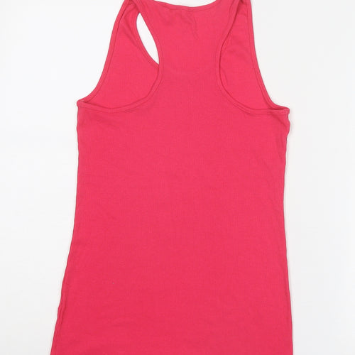 NEXT Womens Pink Polyester Basic Tank Size 8 Round Neck