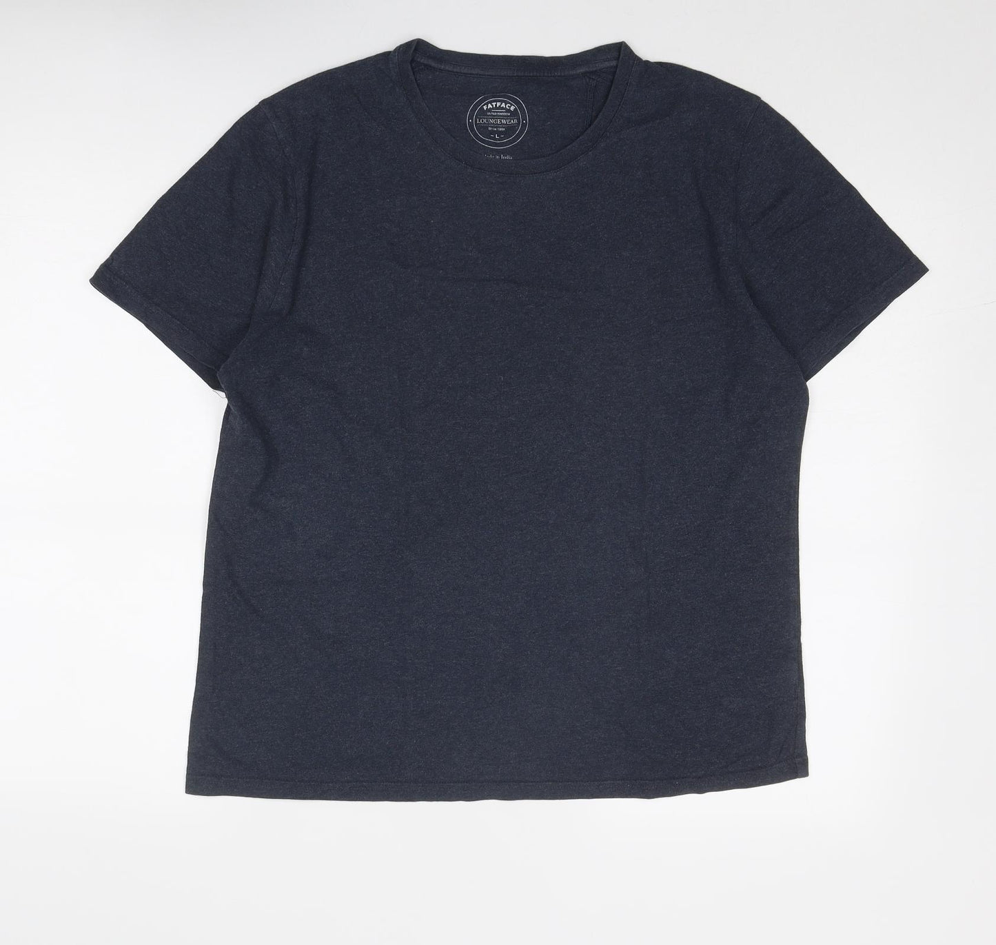 Fat Face Mens Blue Cotton T-Shirt Size L Round Neck