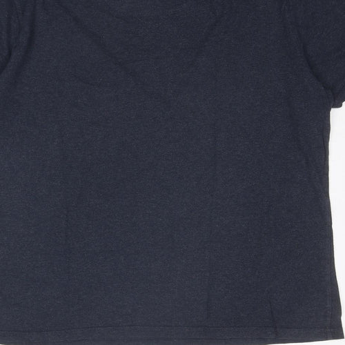Fat Face Mens Blue Cotton T-Shirt Size L Round Neck