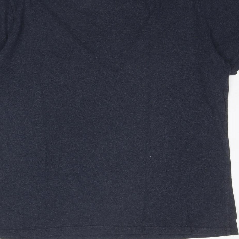 Fat Face Mens Blue Cotton T-Shirt Size L Round Neck