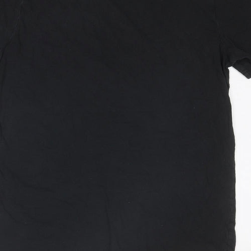 adidas Mens Black Cotton T-Shirt Size M Round Neck