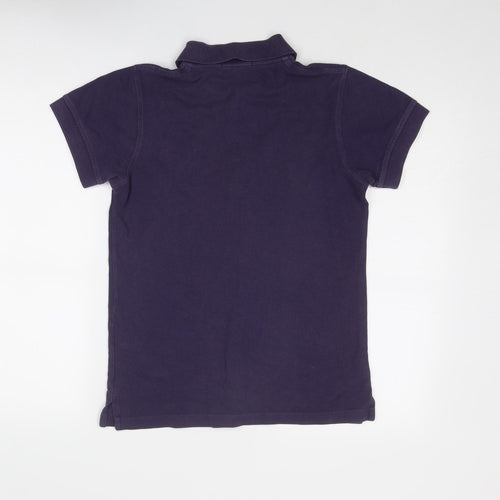 Lyle & Scott Mens Purple Cotton Polo Size S Collared Button