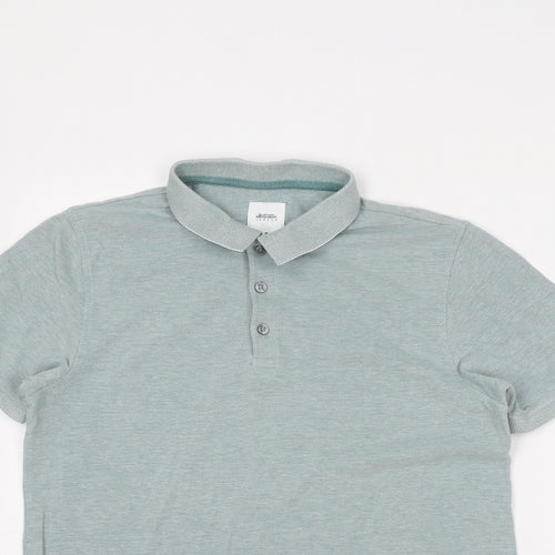 Burton Mens Green Polyester Polo Size M Collared Button