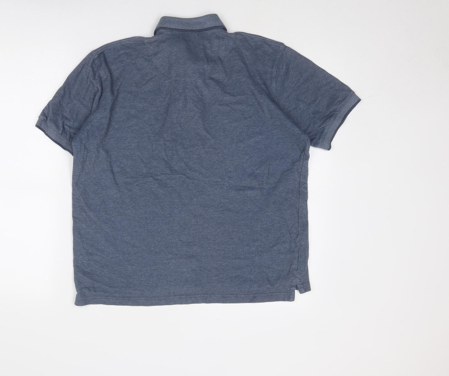 Peter Gribby Mens Blue Cotton Polo Size M Collared Button