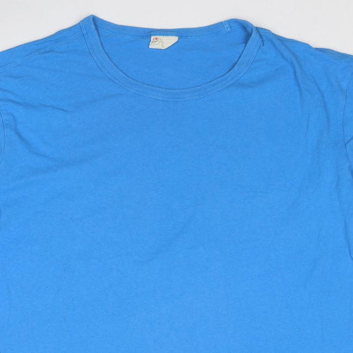 Champion Mens Blue Cotton T-Shirt Size XL Round Neck