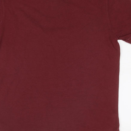 Jack Wills Mens Red Cotton Polo Size M Collared Button