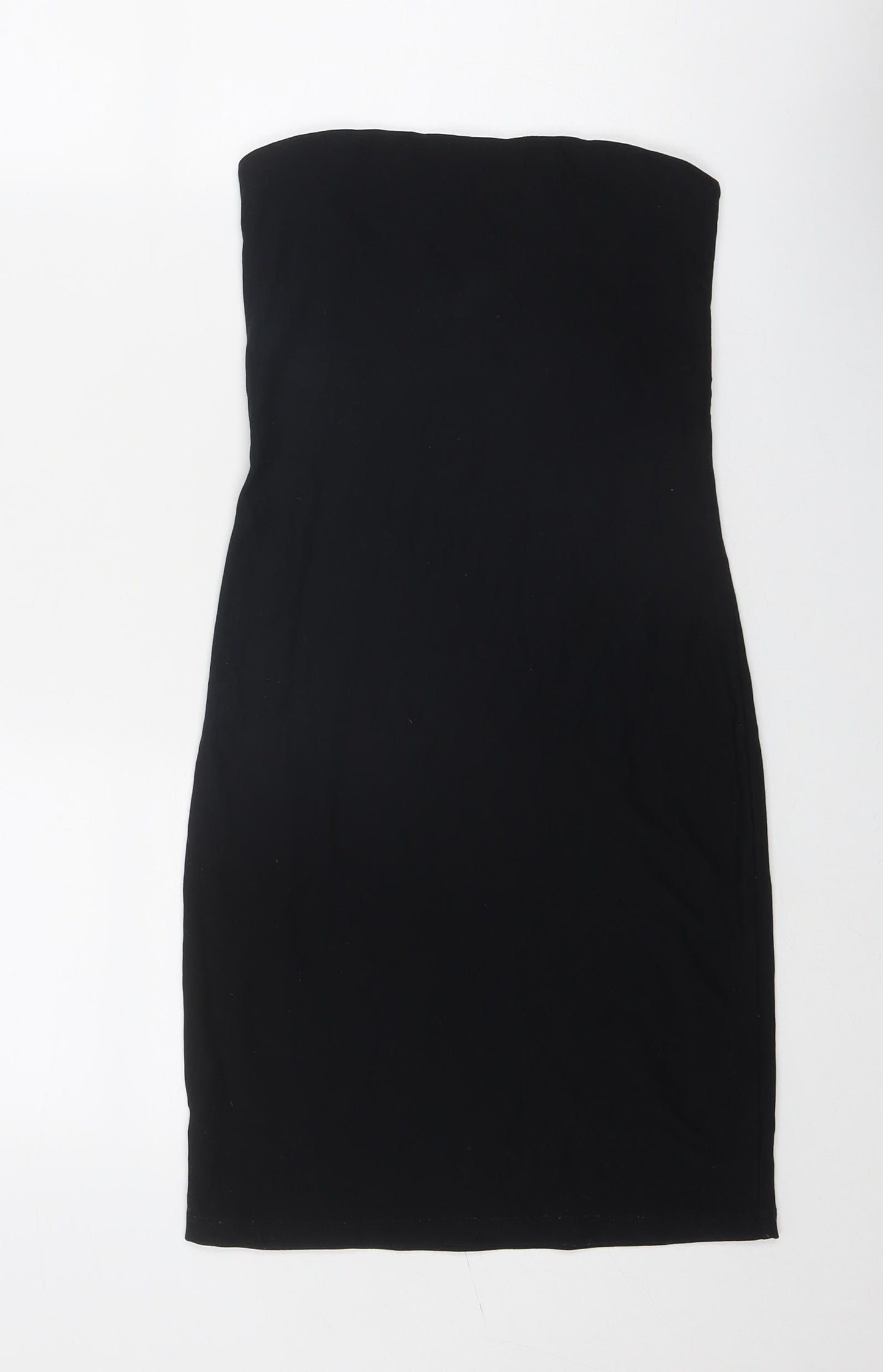 AllSaints Womens Black Polyester Bodycon Size 6 Off the Shoulder Pullover