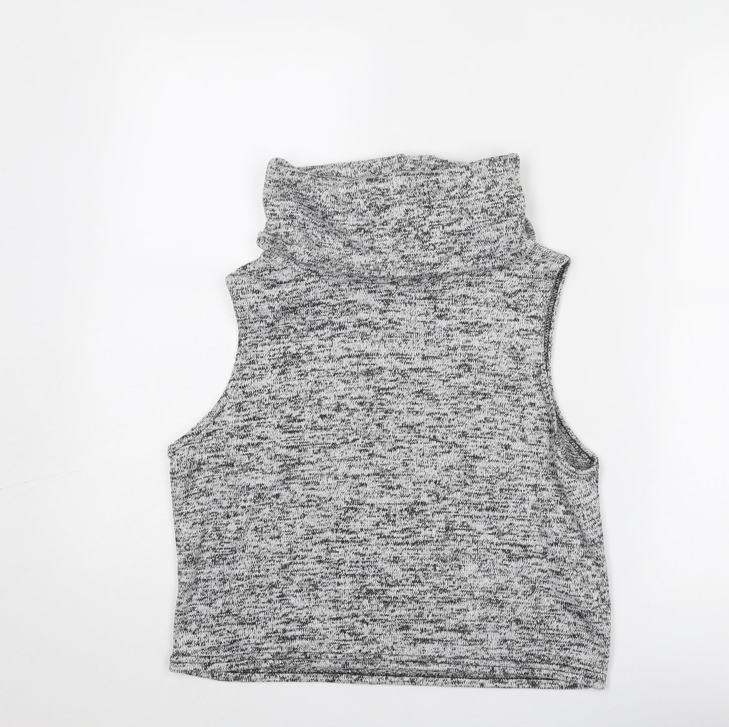 New Look Womens Grey Roll Neck Polyester Pullover Jumper Size L