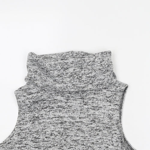 New Look Womens Grey Roll Neck Polyester Pullover Jumper Size L