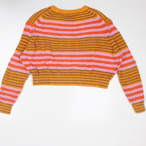 Cotton On Womens Multicoloured Round Neck Polka Dot Polyester Pullover Jumper Size XS