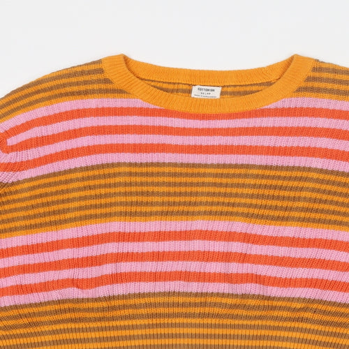 Cotton On Womens Multicoloured Round Neck Polka Dot Polyester Pullover Jumper Size XS