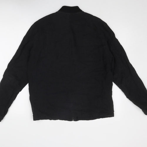 H&M Mens Black Jacket Size S Zip