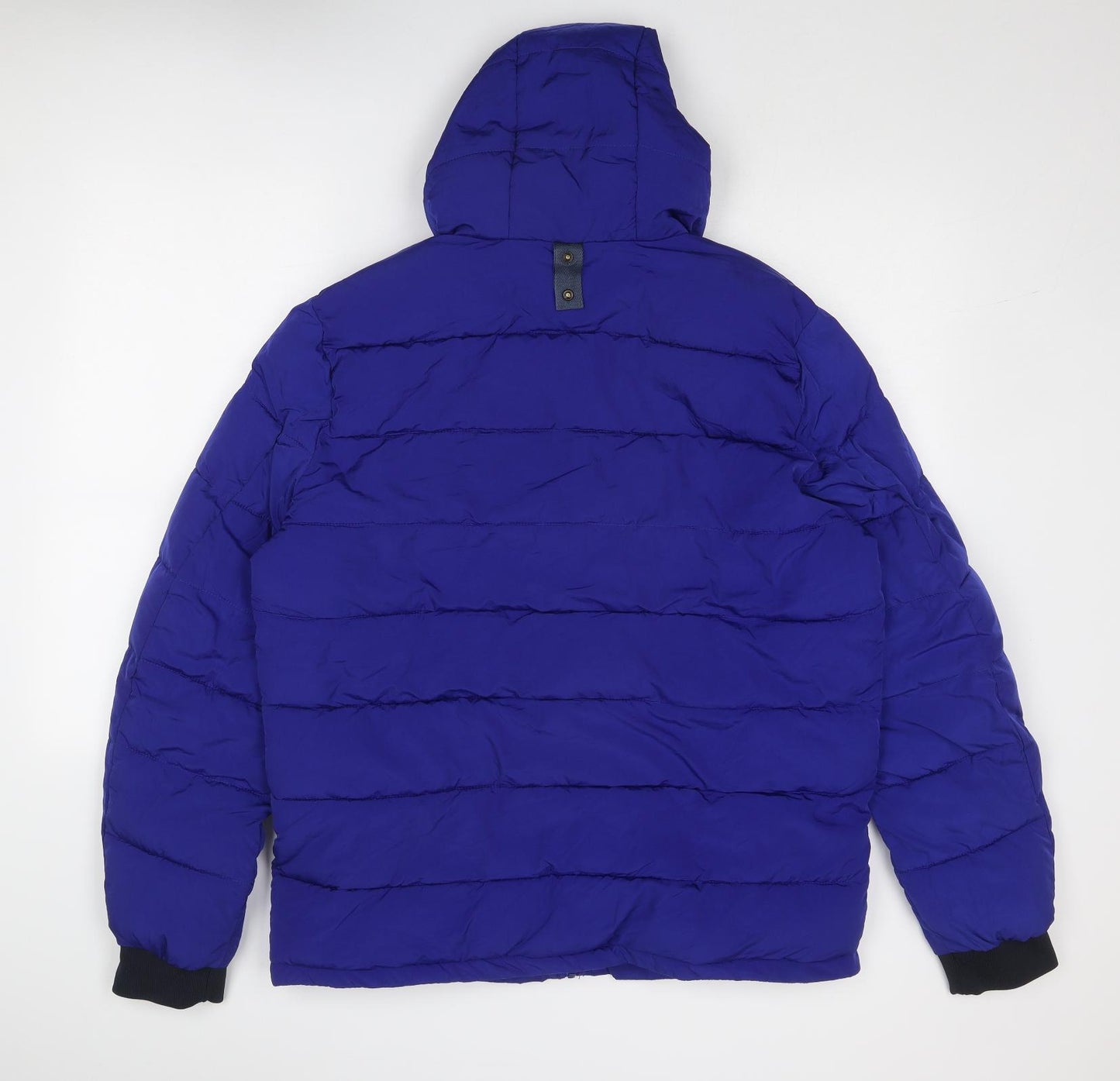 Scotch & Soda Mens Blue Quilted Jacket Size XL Zip