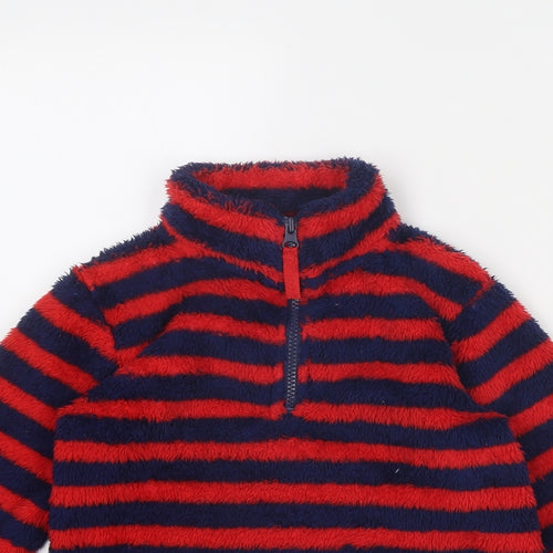 Avenue Boys Blue Striped Polyester Pullover Sweatshirt Size 5-6 Years Zip