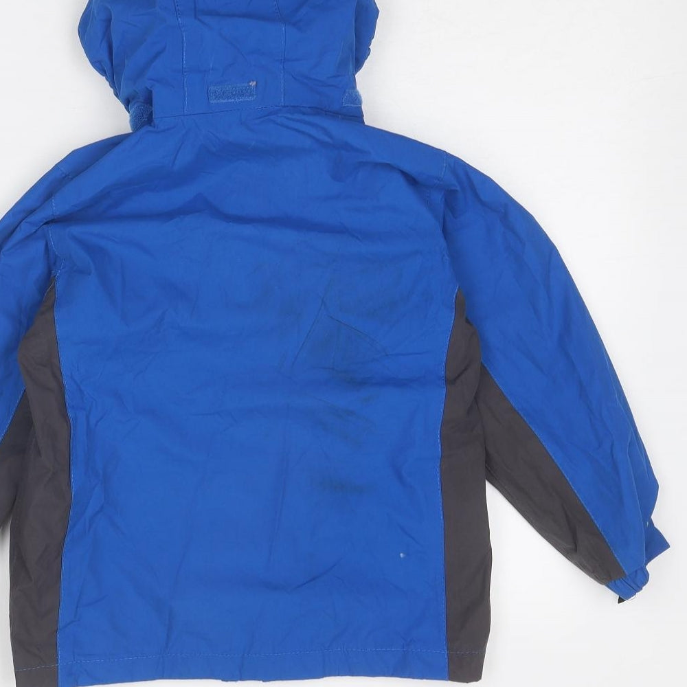 Regatta Boys Blue Colourblock Windbreaker Jacket Size 5-6 Years Zip