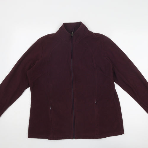 Marks and Spencer Womens Purple Jacket Size 16 Zip