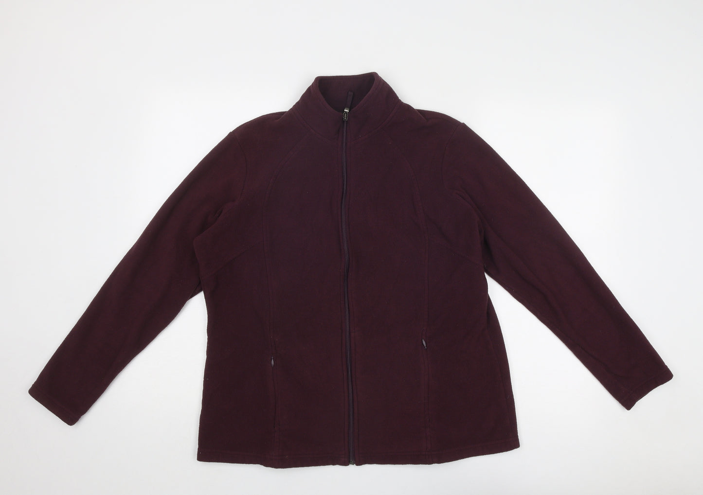 Marks and Spencer Womens Purple Jacket Size 16 Zip