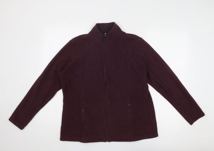 Marks and Spencer Womens Purple Jacket Size 16 Zip