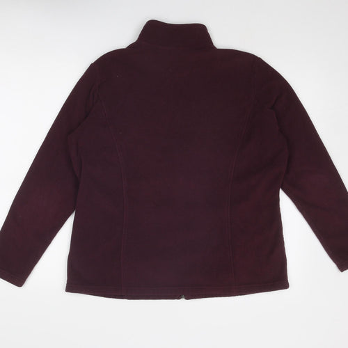 Marks and Spencer Womens Purple Jacket Size 16 Zip