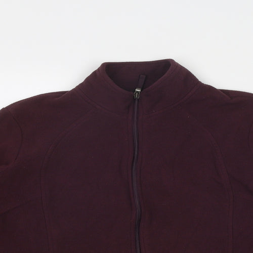 Marks and Spencer Womens Purple Jacket Size 16 Zip