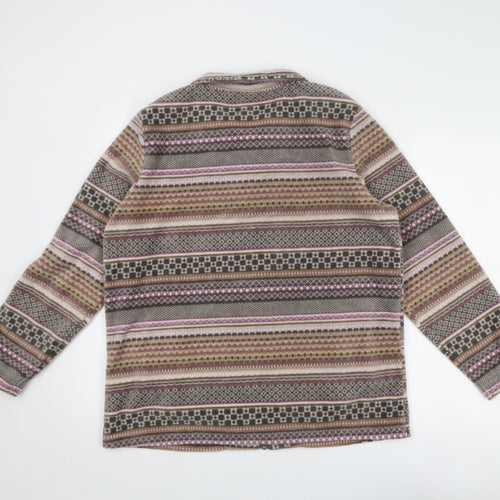 Damart Womens Multicoloured Geometric Jacket Size 18 Zip - Size 18-20