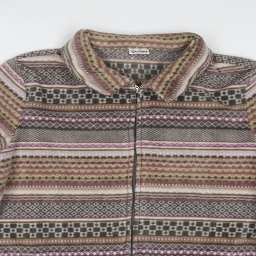 Damart Womens Multicoloured Geometric Jacket Size 18 Zip - Size 18-20