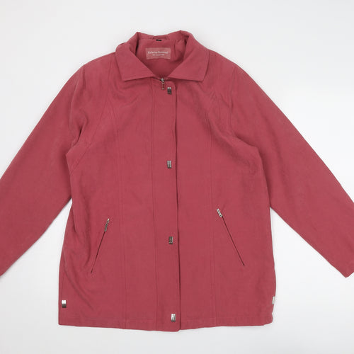 Katherine Hammond Womens Pink Jacket Size 12 Zip