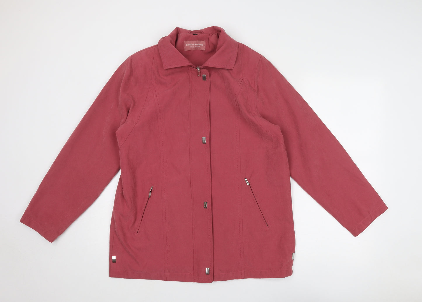 Katherine Hammond Womens Pink Jacket Size 12 Zip