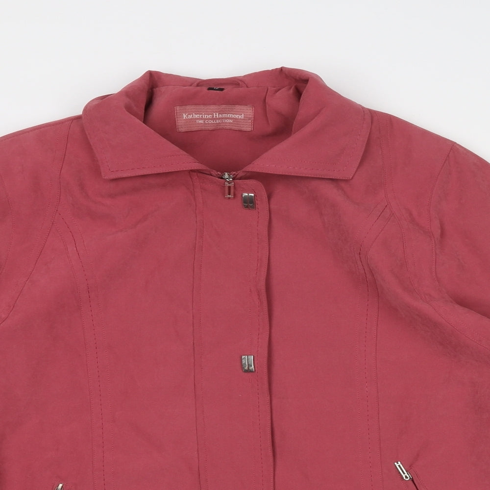 Katherine Hammond Womens Pink Jacket Size 12 Zip