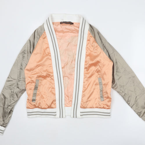 QED London Womens Orange Jacket Size 12 - Flower Detail