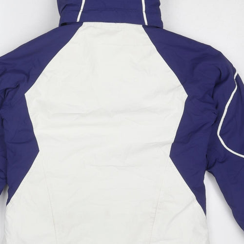 Wed'ze Womens Blue Geometric Ski Jacket Jacket Size 12 Zip