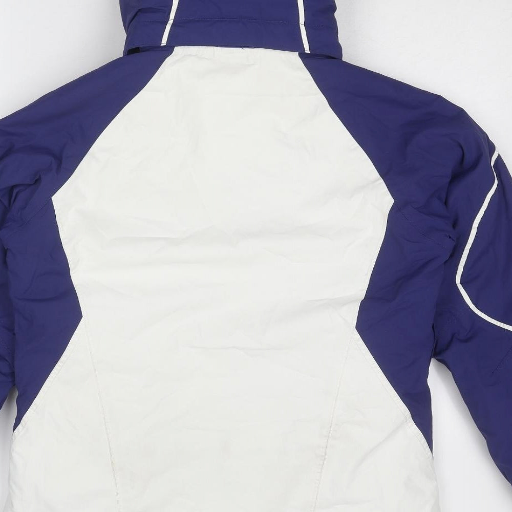 Wed'ze Womens Blue Geometric Ski Jacket Jacket Size 12 Zip