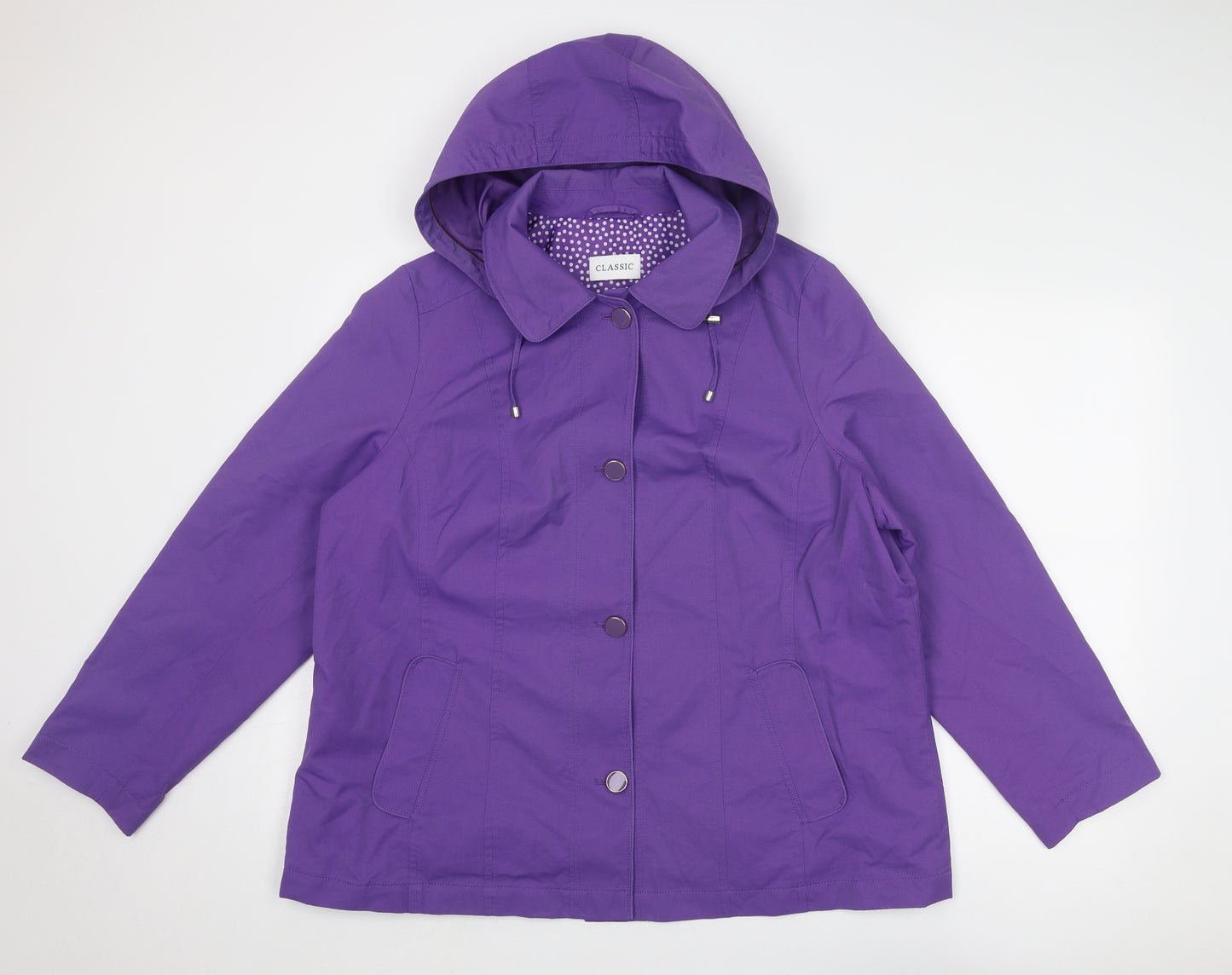 Classic Womens Purple Jacket Size 18 Button