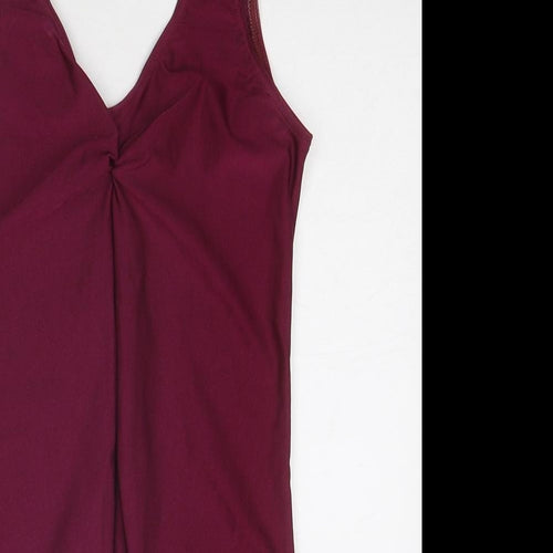 1st Position Womens Purple Nylon One Piece Size S