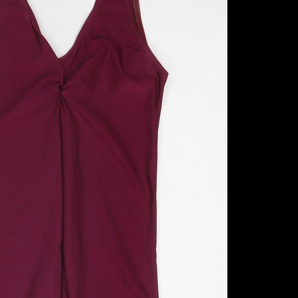 1st Position Womens Purple Nylon One Piece Size S