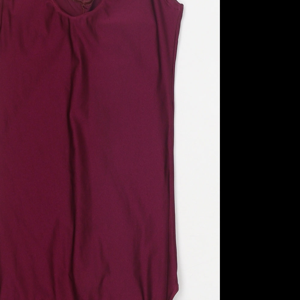 1st Position Womens Purple Nylon One Piece Size S