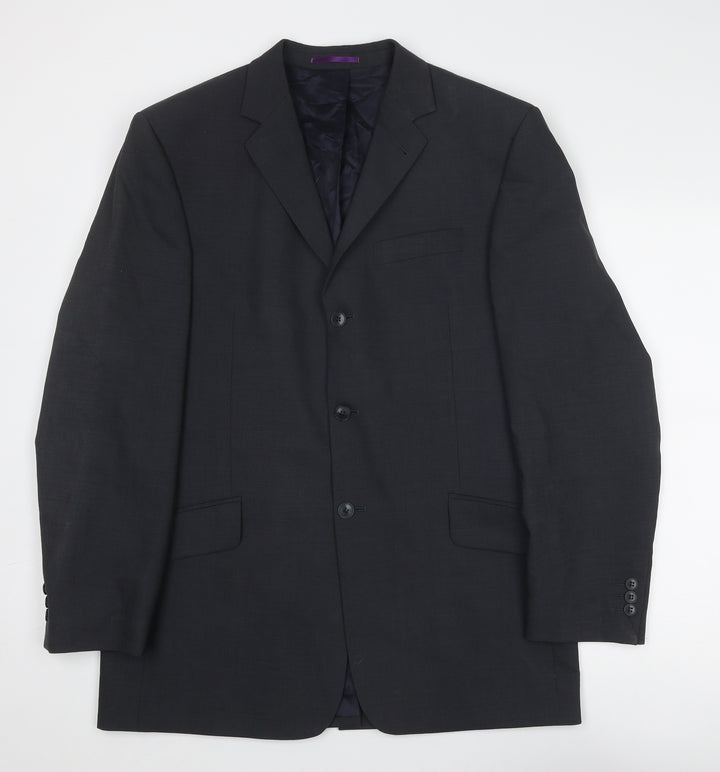 NEXT Mens Grey Wool Jacket Suit Jacket Size 40 Regular