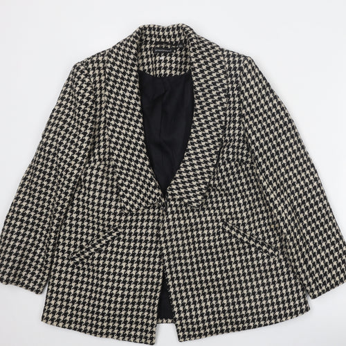 James Lakeland Womens Black Geometric Jacket Size XL Snap