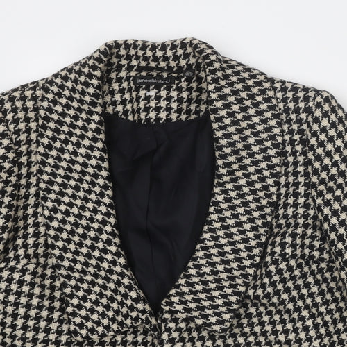 James Lakeland Womens Black Geometric Jacket Size XL Snap