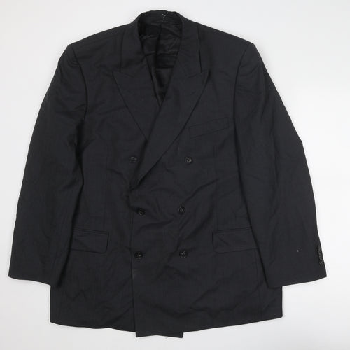 ROY ROBSON Mens Grey Polyester Jacket Suit Jacket Size 44 Regular