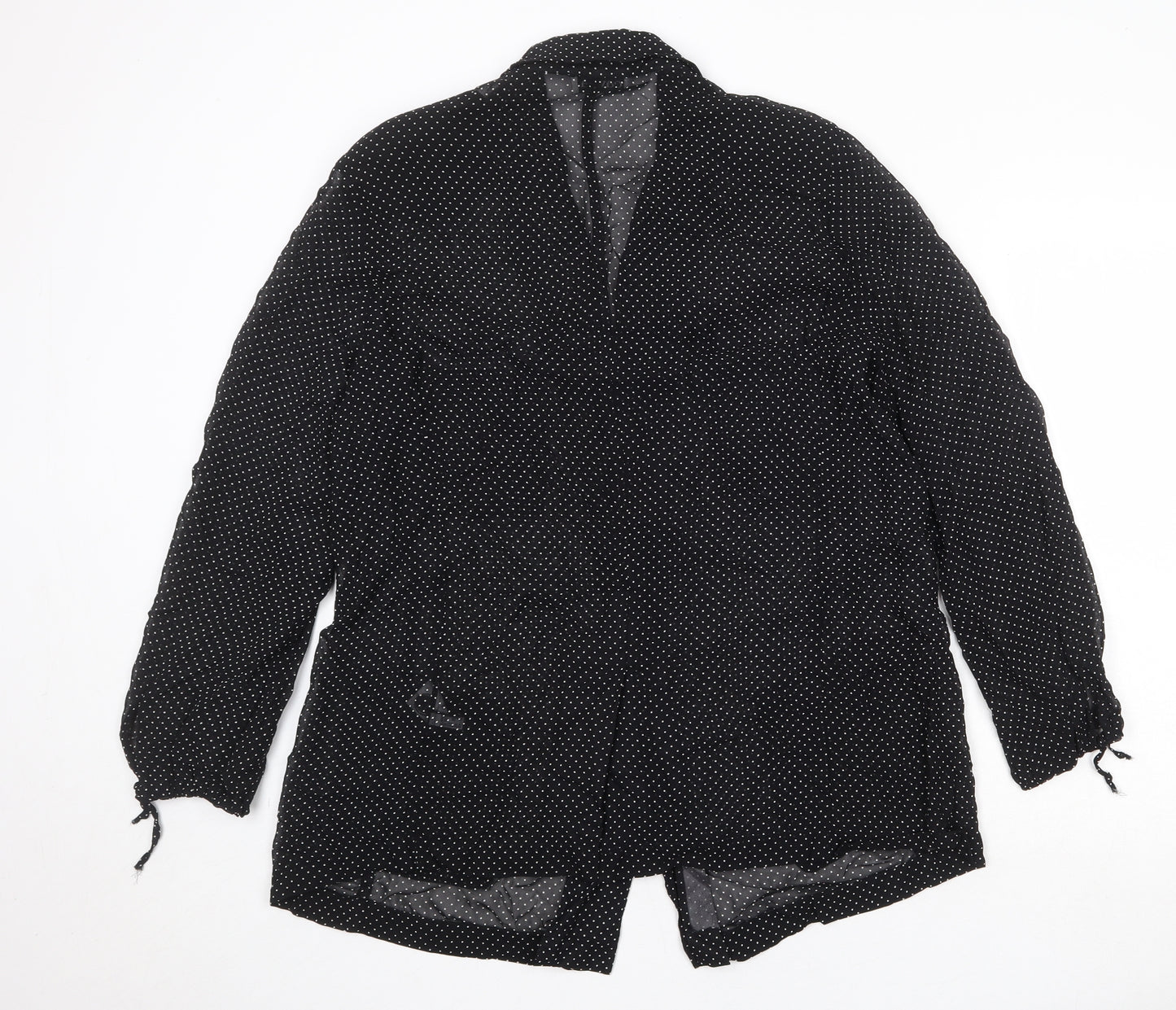 Cavita Womens Black Polka Dot Viscose Basic Button-Up Size 20 V-Neck